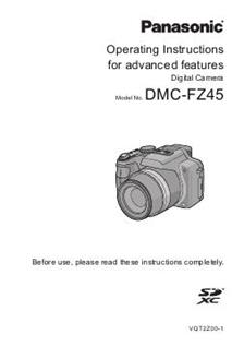 Panasonic Lumix FZ45 manual. Camera Instructions.